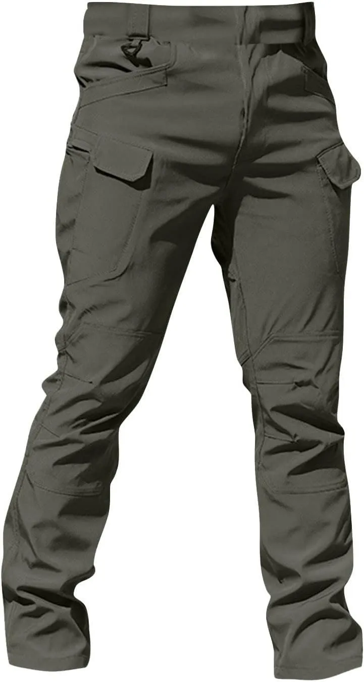 Khaki Pants Mens Stretch Stretch Cargo Pants Relaxed Fit Tactical Hiking Pant Ripstop Water Resistant Trousers