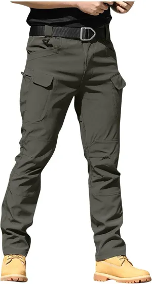 Khaki Pants Mens Stretch Stretch Cargo Pants Relaxed Fit Tactical Hiking Pant Ripstop Water Resistant Trousers