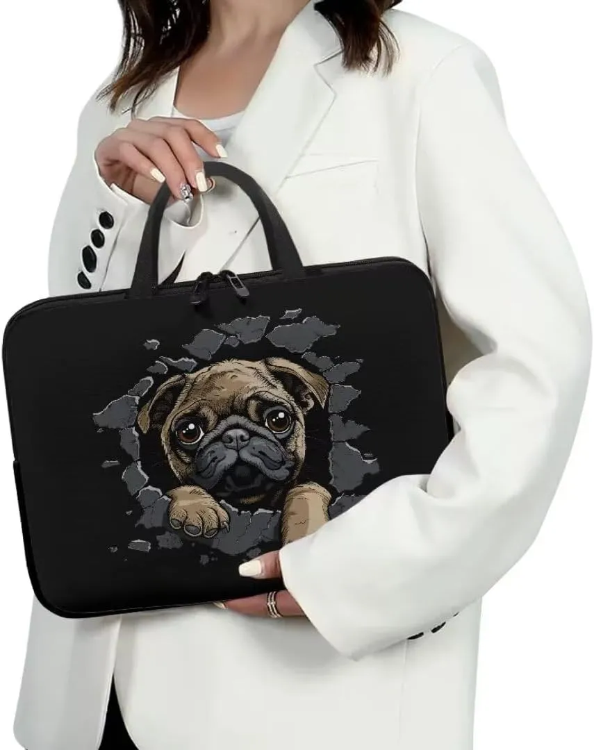 Kuiaobaty Large Zippered Tote Bag for Women Men Laptop Case for College