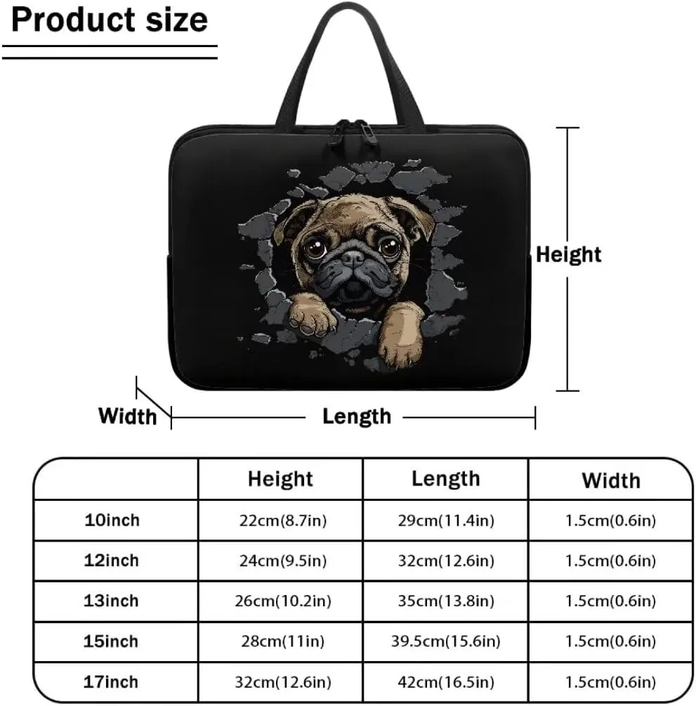 Kuiaobaty Large Zippered Tote Bag for Women Men Laptop Case for College