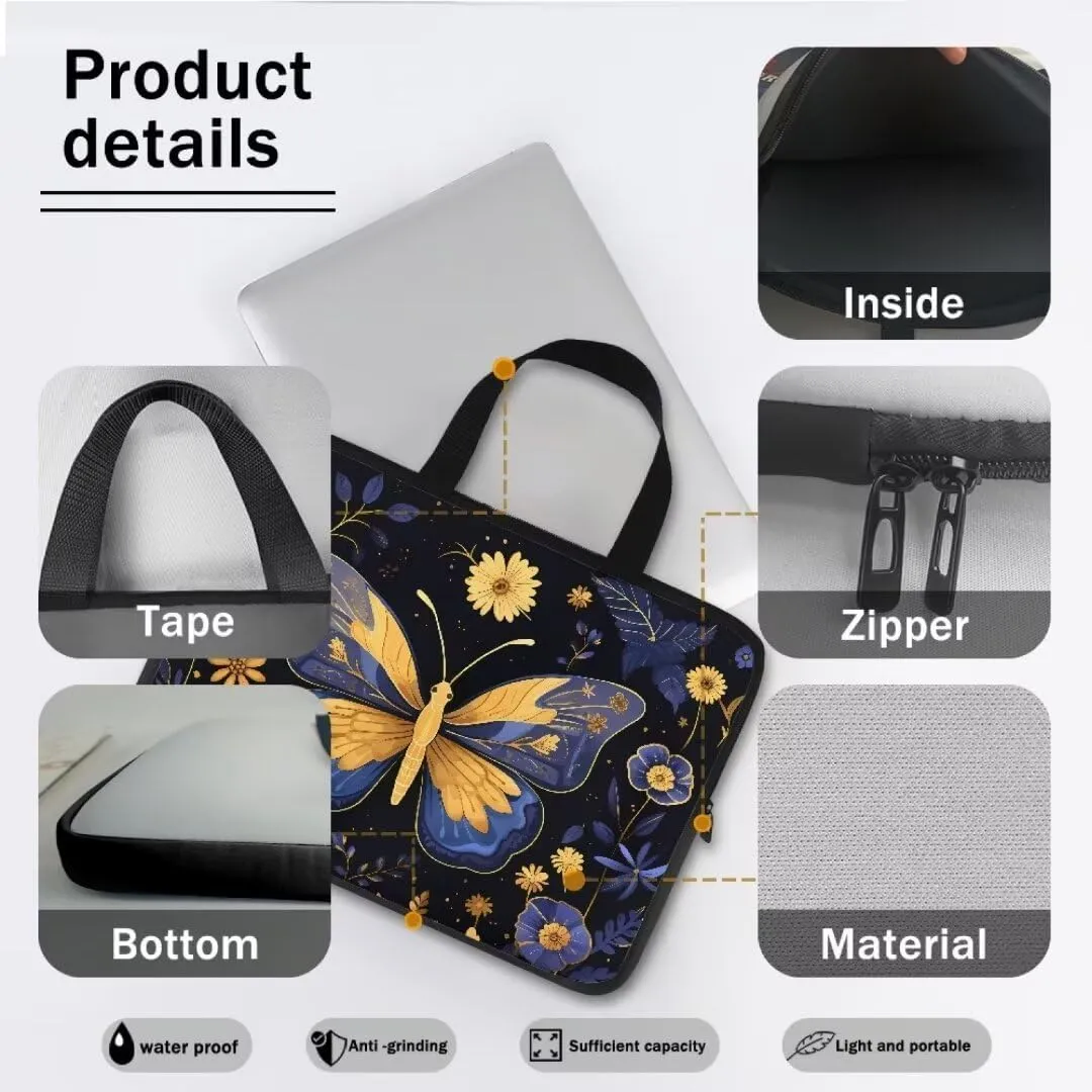 Kuiaobaty Large Zippered Tote Bag for Women Men Laptop Case for College
