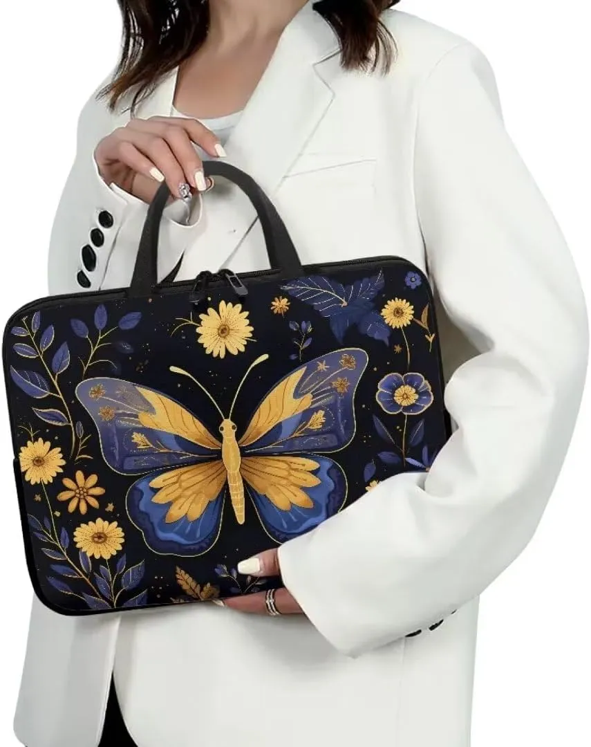 Kuiaobaty Large Zippered Tote Bag for Women Men Laptop Case for College