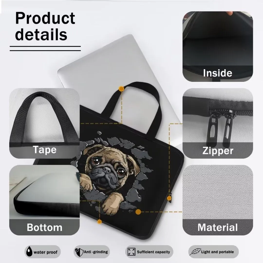 Kuiaobaty Large Zippered Tote Bag for Women Men Laptop Case for College