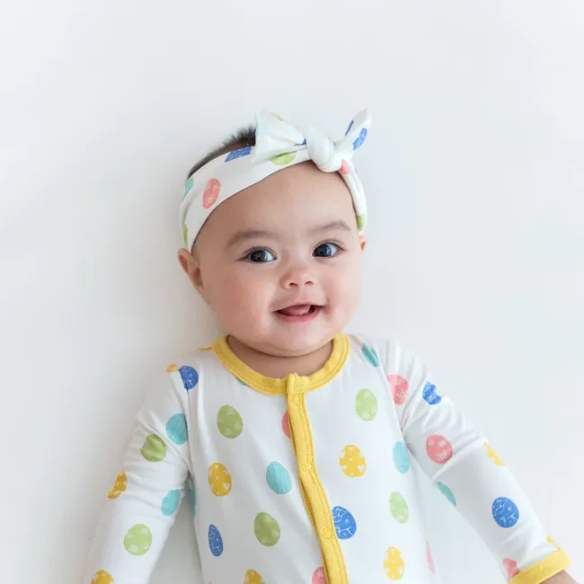 Kyte Baby Bow Printed in Spring Egg