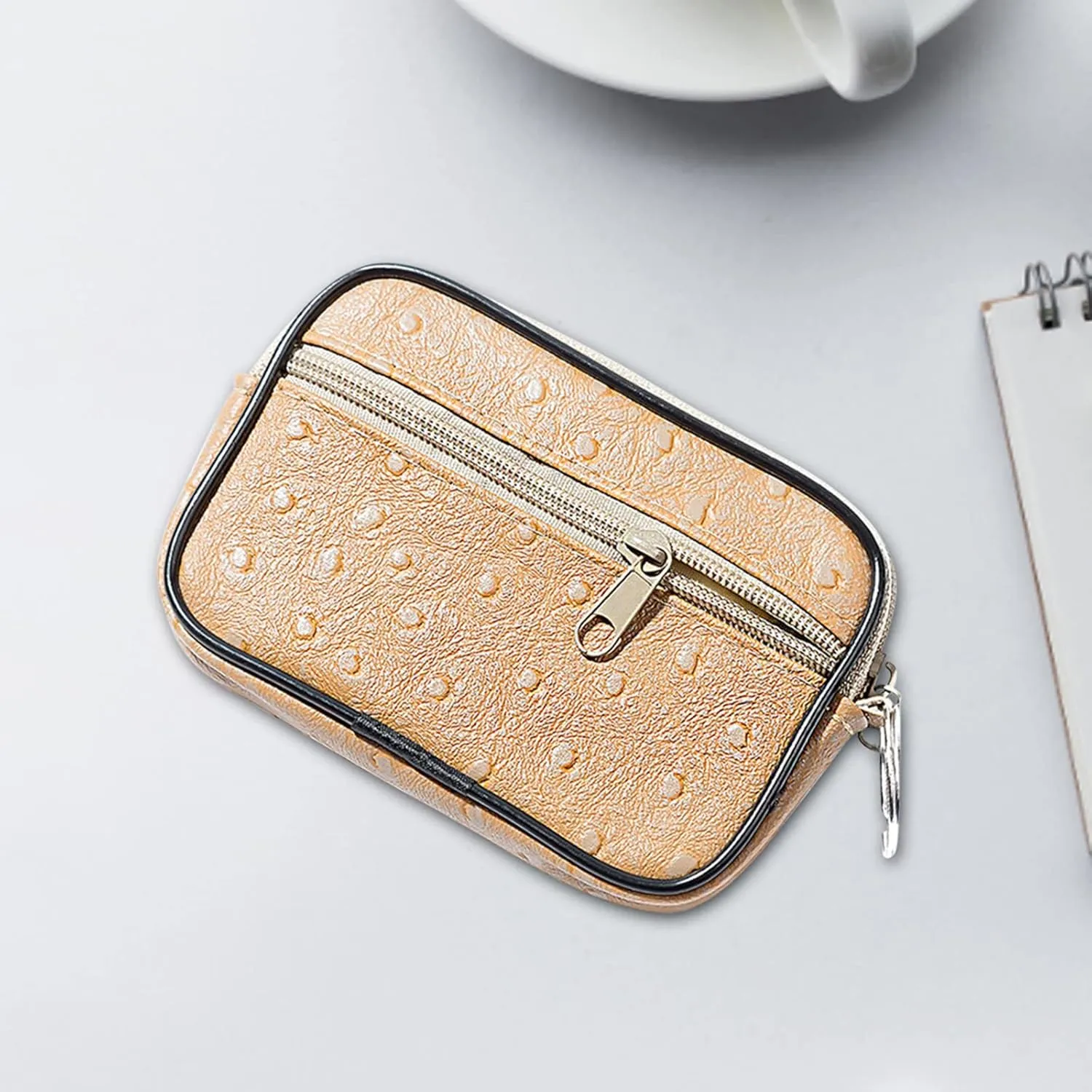 Ladies Travel Purses Wristlet Small Compact Bifold Luxury Leather Pocket Wallet Girls Lightweight Travel Wallets