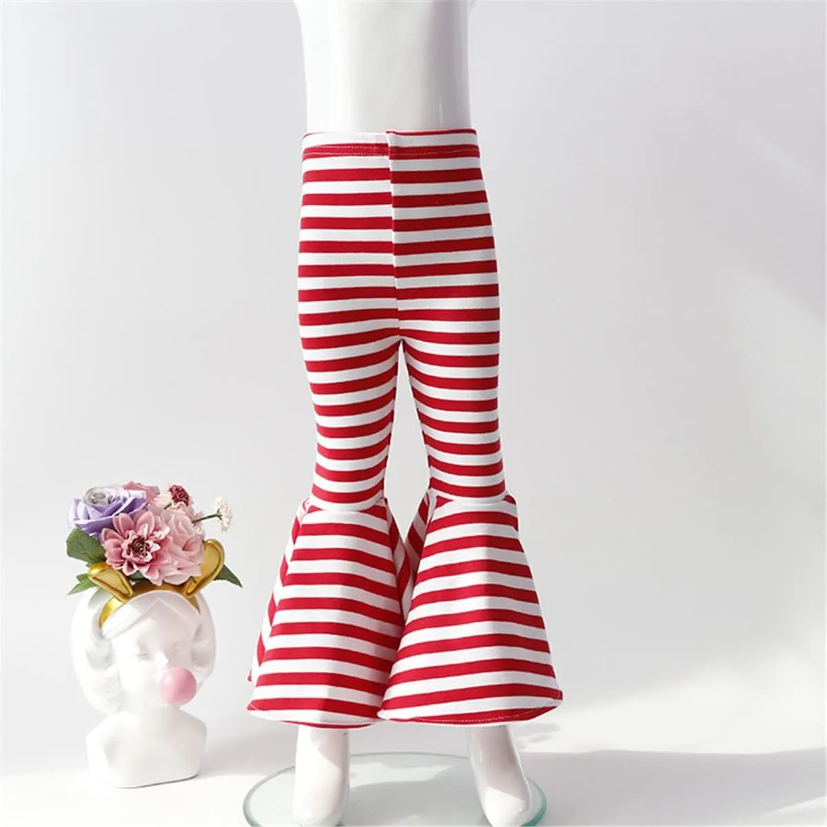 Little Baby Girls Leggings Fashion Ruffle Stretch Bell Bottom Flare Pants High Waist Yoga Trousers