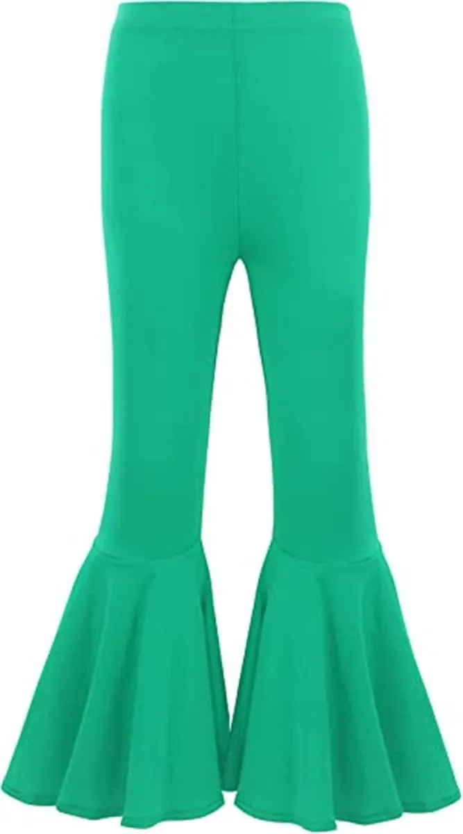Little Baby Girls Leggings Fashion Ruffle Stretch Bell Bottom Flare Pants High Waist Yoga Trousers