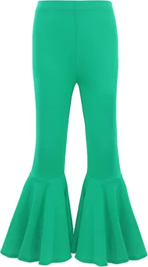 Little Baby Girls Leggings Fashion Ruffle Stretch Bell Bottom Flare Pants High Waist Yoga Trousers