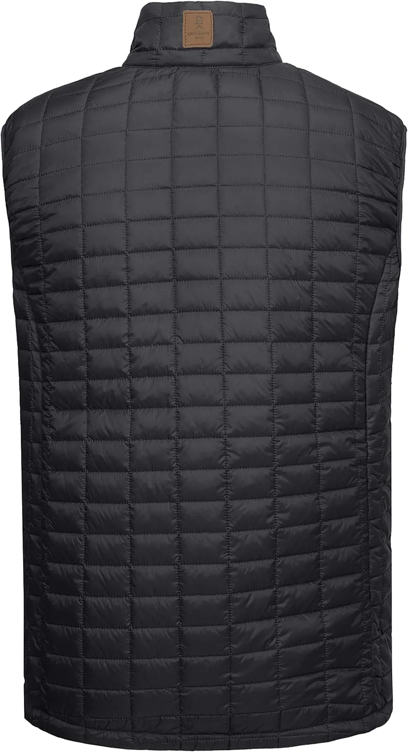 Little Donkey Andy Men's Puffer Vest, Lightweight Warm Sleeveless Jacket for Hiking Travel Golf