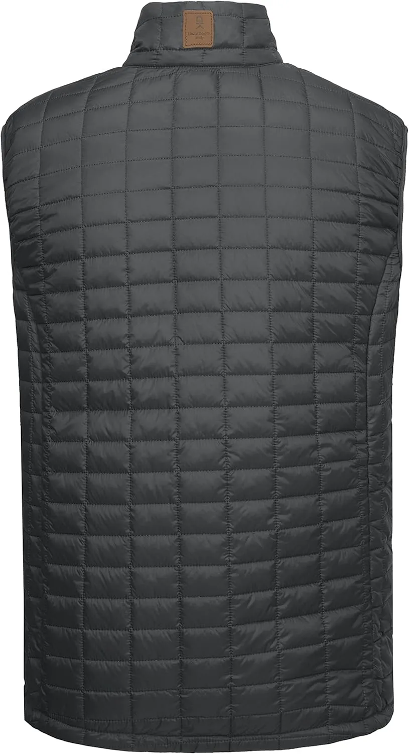 Little Donkey Andy Men's Puffer Vest, Lightweight Warm Sleeveless Jacket for Hiking Travel Golf