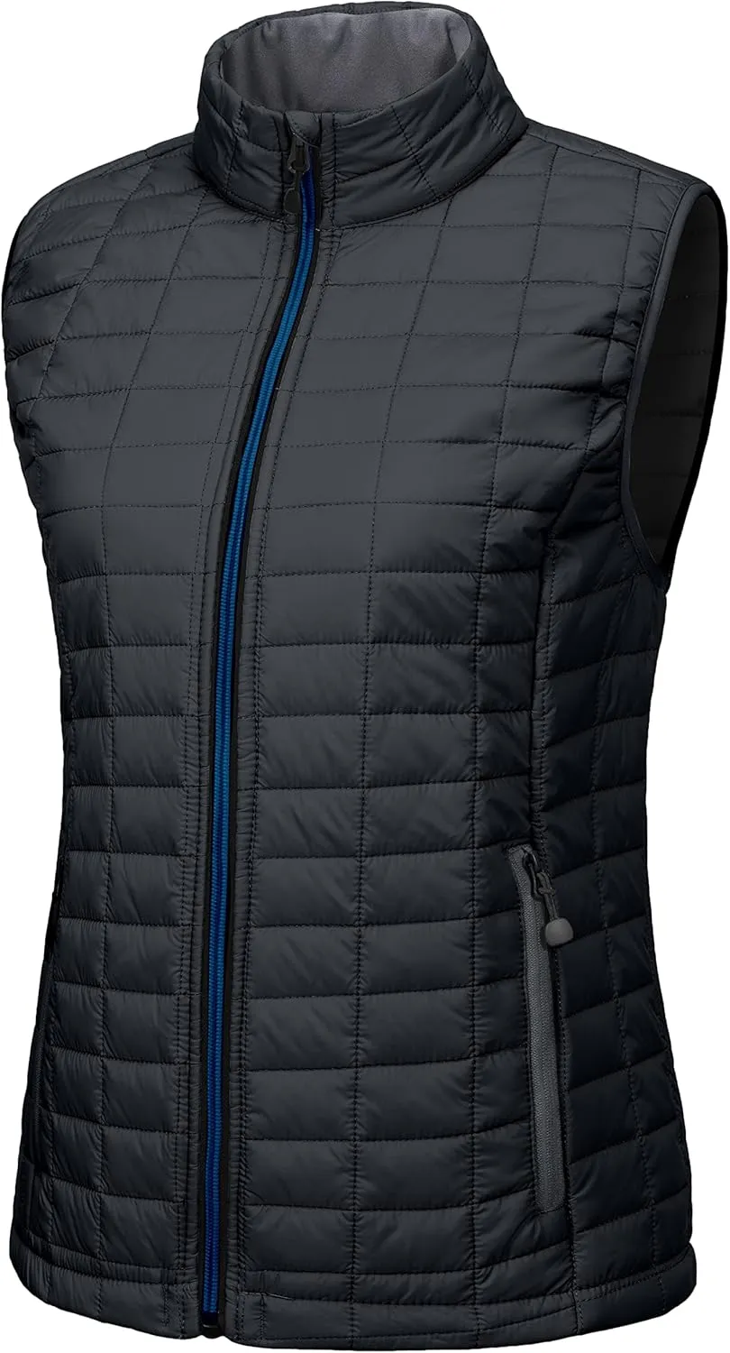 Little Donkey Andy Women's Puffer Vest, Lightweight Warm Sleeveless Jacket for Hiking Travel Golf