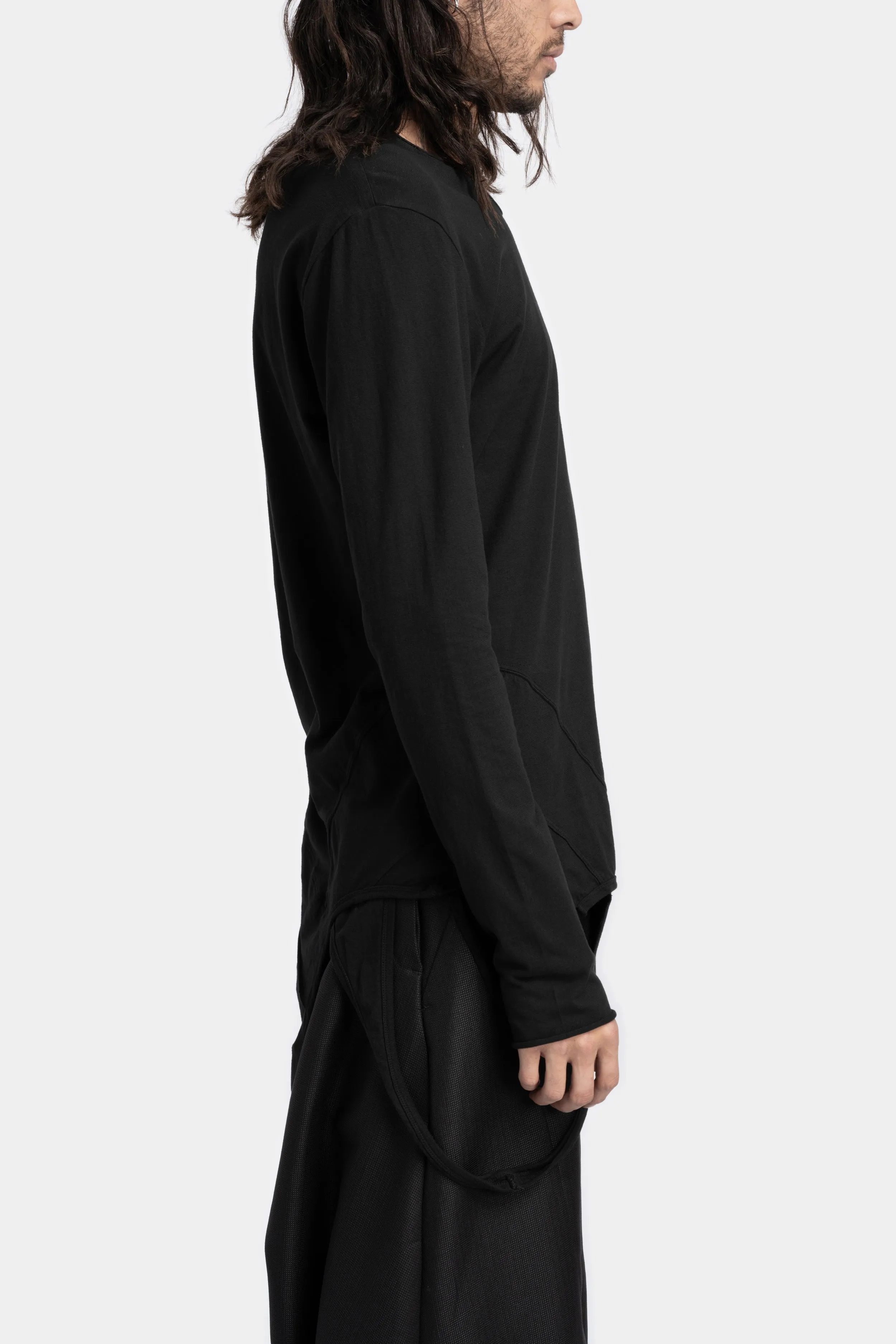 Long sleeve straps T-Shirt, Black