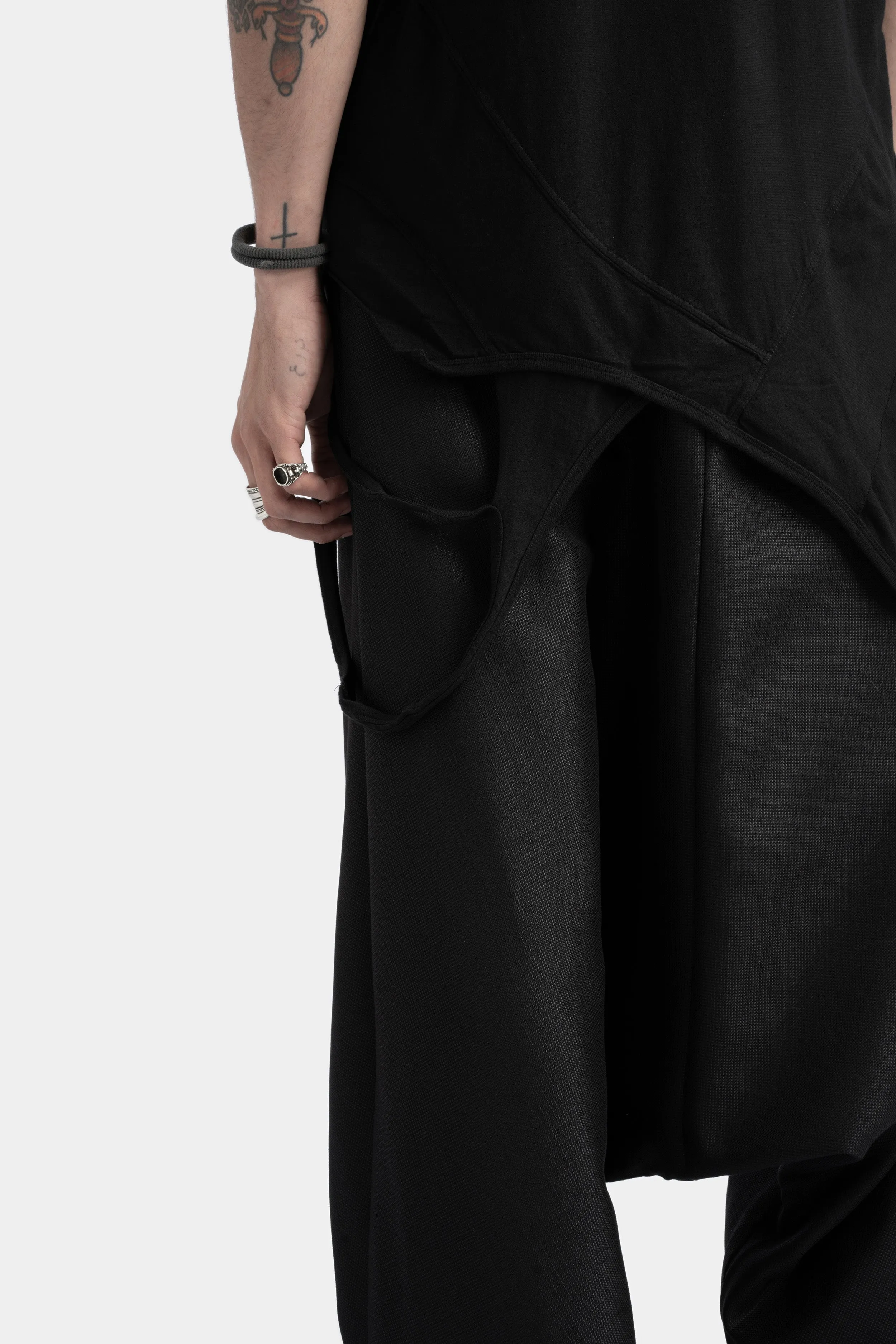 Long sleeve straps T-Shirt, Black