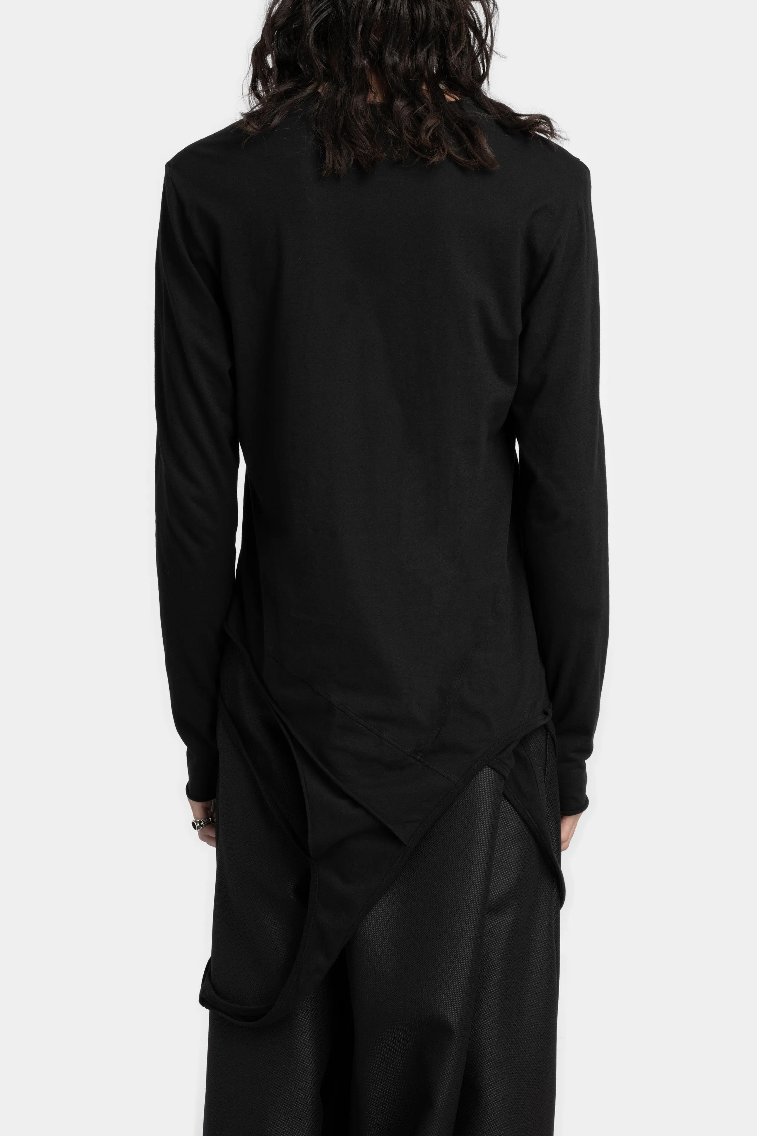 Long sleeve straps T-Shirt, Black