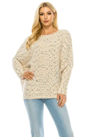 Loose Pullover Knit Multi Color Sweater