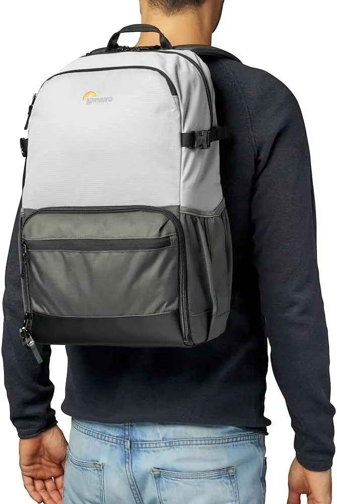 Lowepro LP37238-PWW Truckee BP 250 LX Outdoor Camera Backpack, Fits 15 inch Tablet, for Compact DSLR/Mirrorless, for Sony, Canon, Nikon, 1-2 Lenses, Gimbal, Video Drone, DJI, Osmo, Mavic, Light Grey