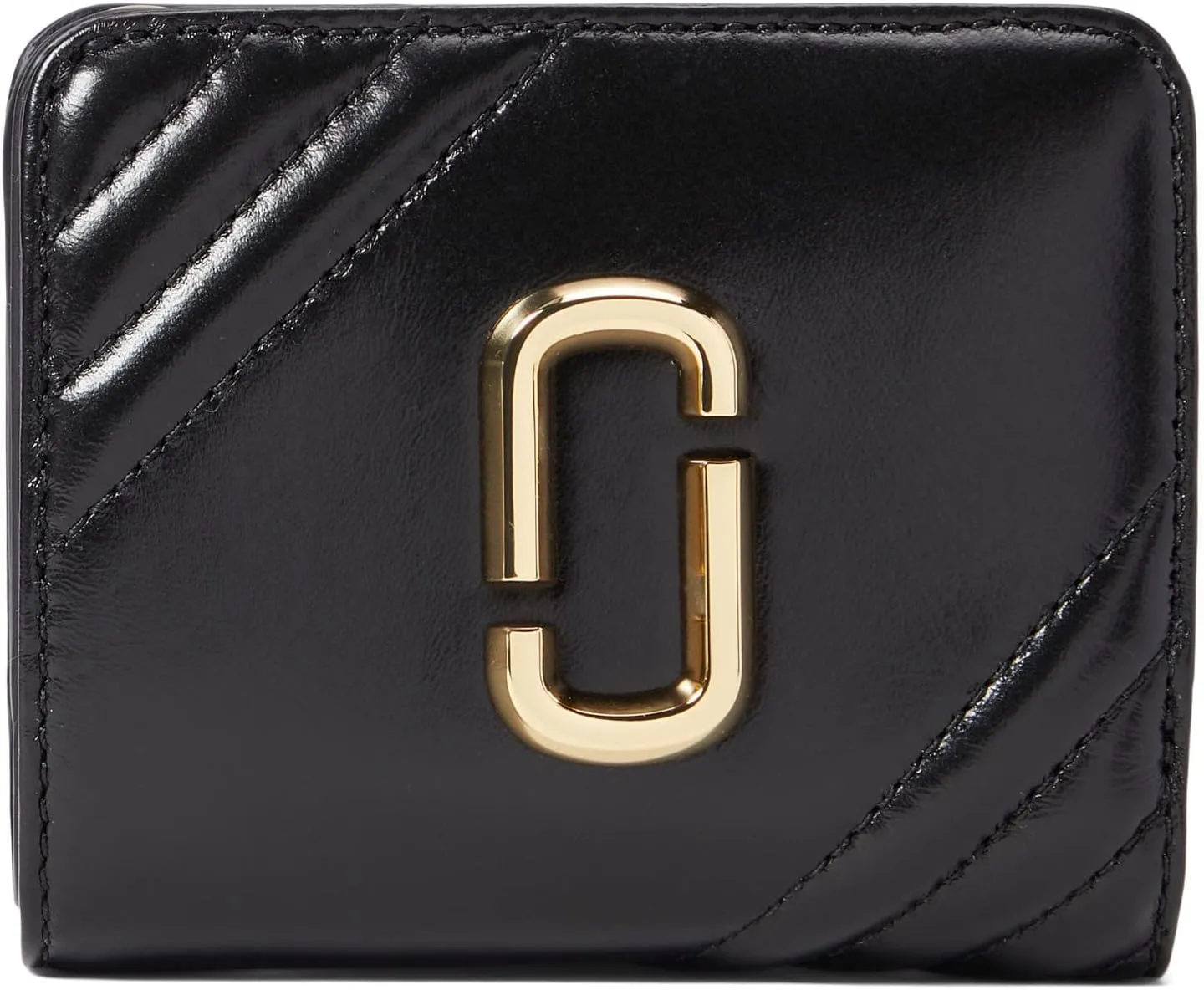 Marc Jacobs The Glam Shot Mini Compact Wallet Black One Size