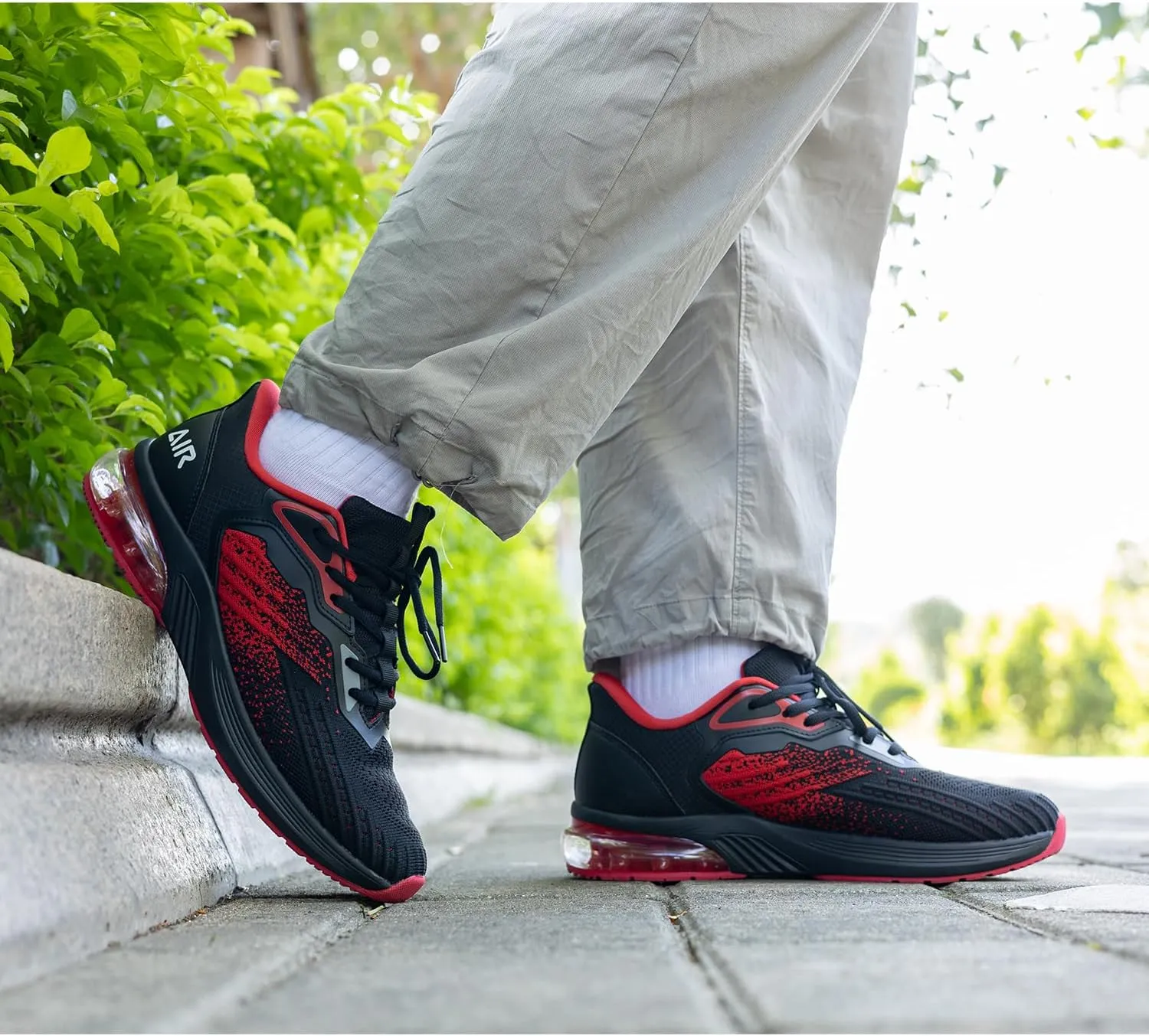Mens Athletic Running Shoes Easy Slip On Tennis Sneakers Lightweight Comfortable Gym Walking Shoes for Men