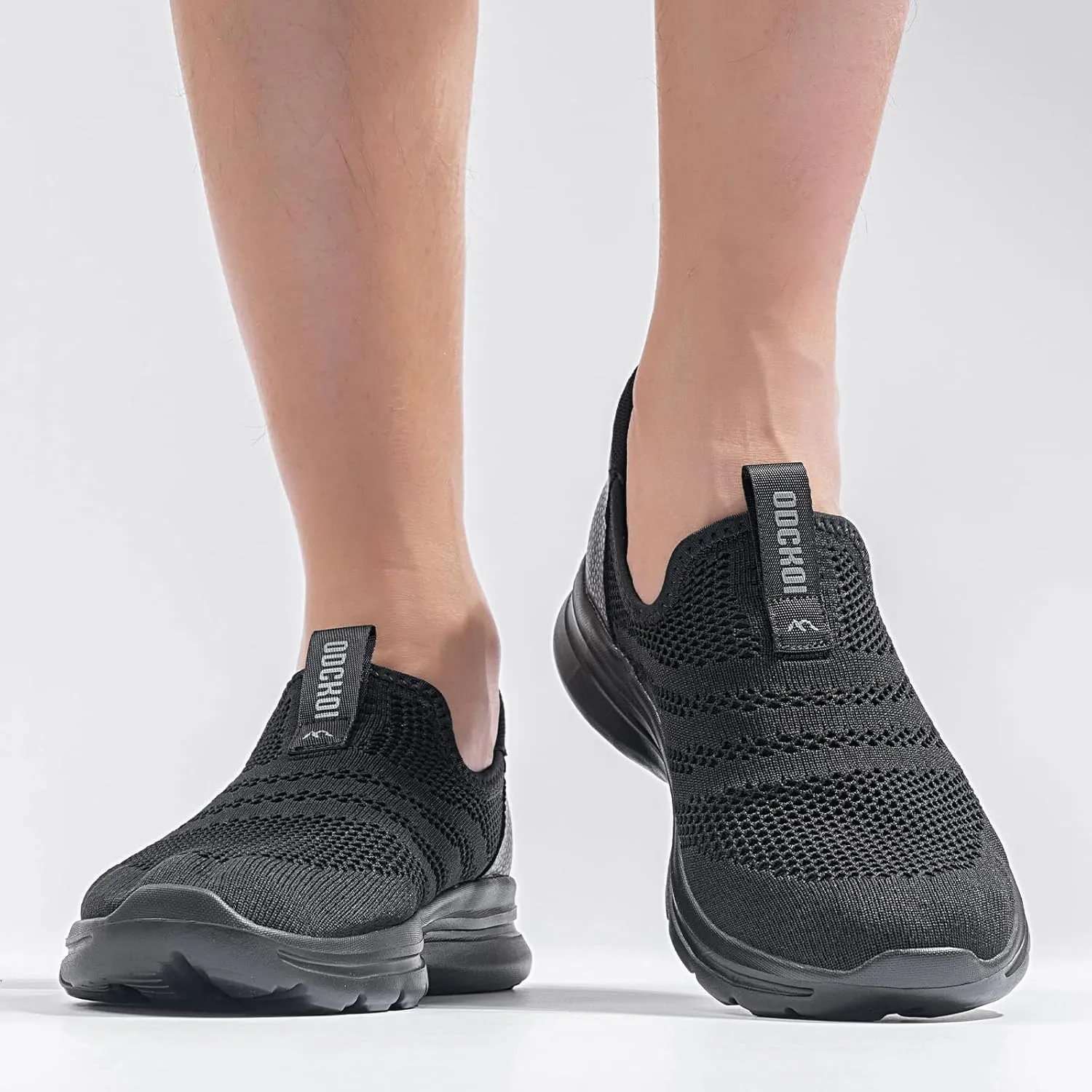 Men's Hands-Free Slip On Sneakers | Laceless Walking Shoes for Gym/Travel/Office