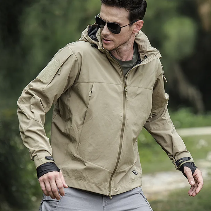 Mens Soft Tactical Waterproof Wind Resist Protective Jackets