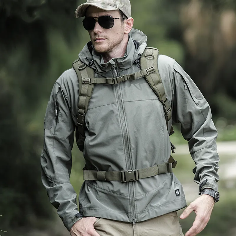 Mens Soft Tactical Waterproof Wind Resist Protective Jackets