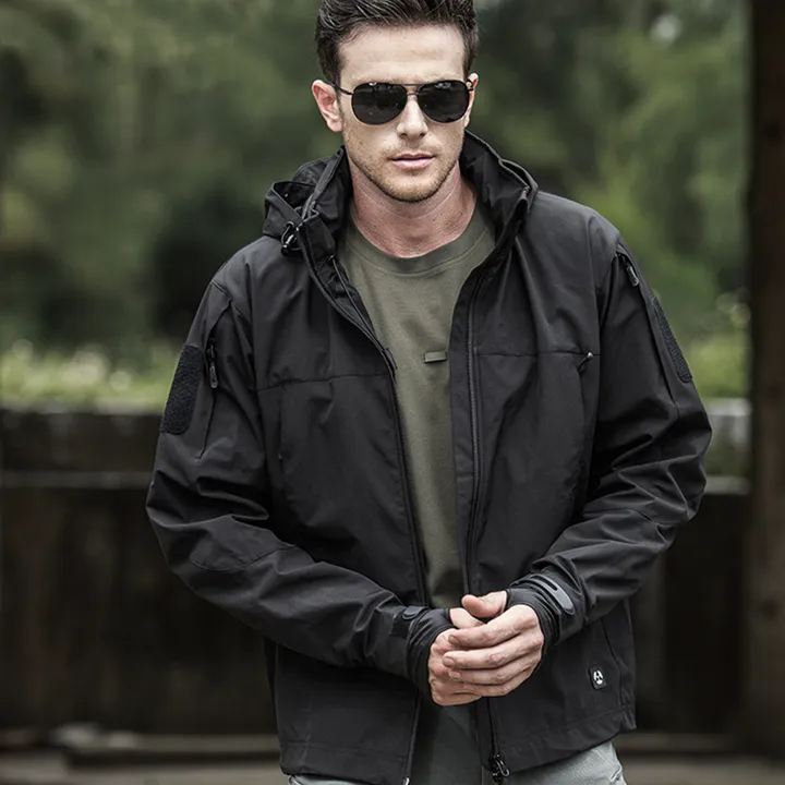 Mens Soft Tactical Waterproof Wind Resist Protective Jackets
