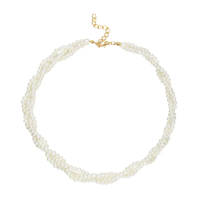 Multi-layer Stringed Pearls Necklace