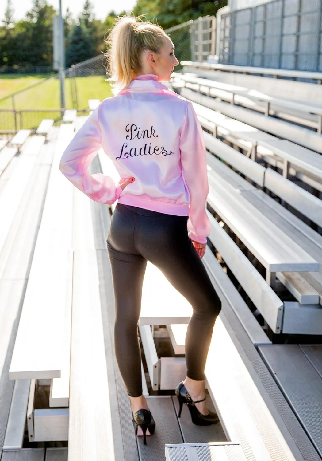 Plus Size Pink Ladies Jacket | Grease Costumes for Women | 80s Sock Hop Dance Outfit | 50s Movie Attire