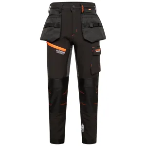 Professional Tactical Threads Strategic Men's Waterproof Softshell cargo Workwear Trousers - Black