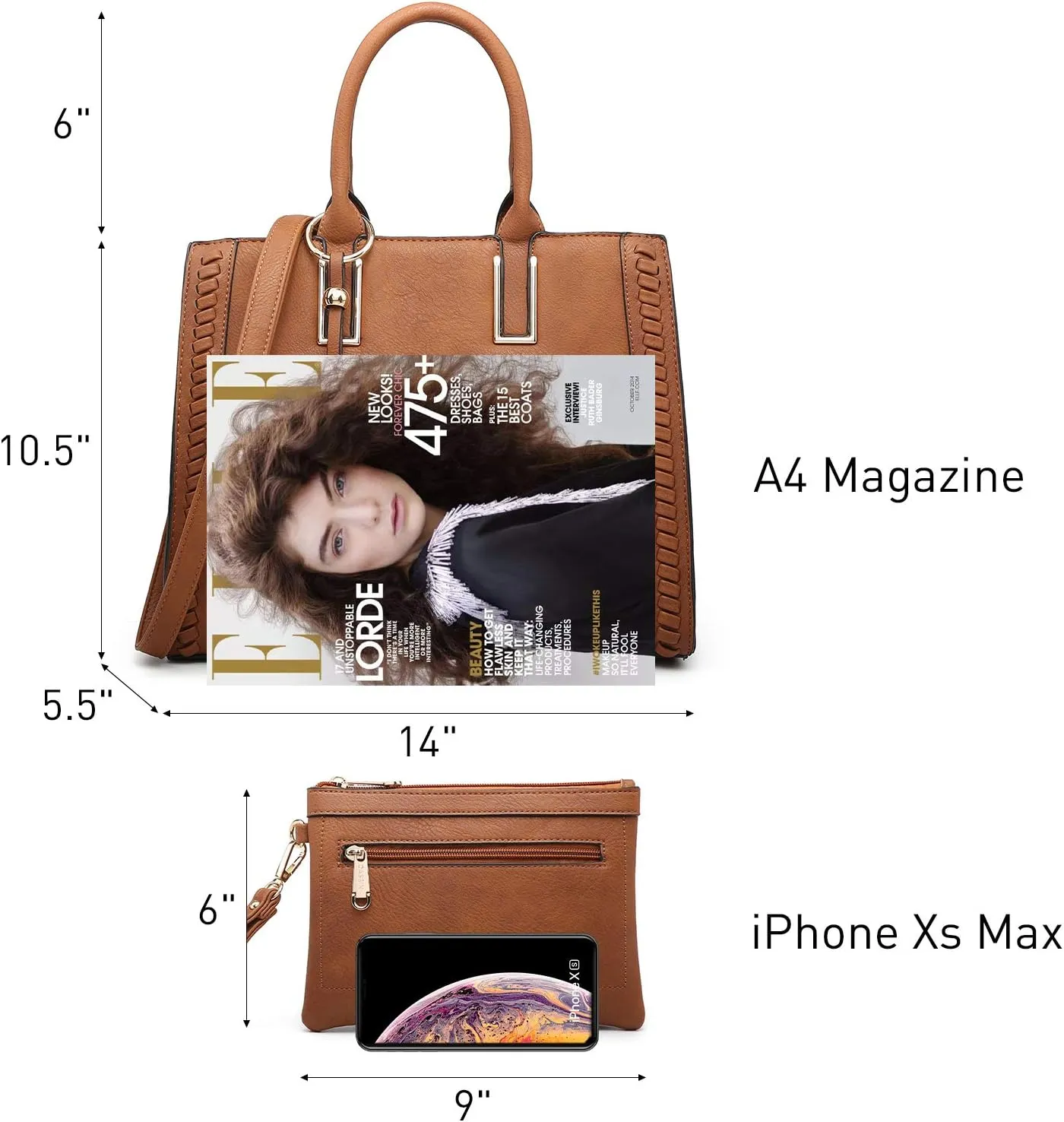 Purses Handbags for Women Satchel Vegan Leather Shoulder Bags Work Tote for Ladies with Matching Clutch (Turquoise)