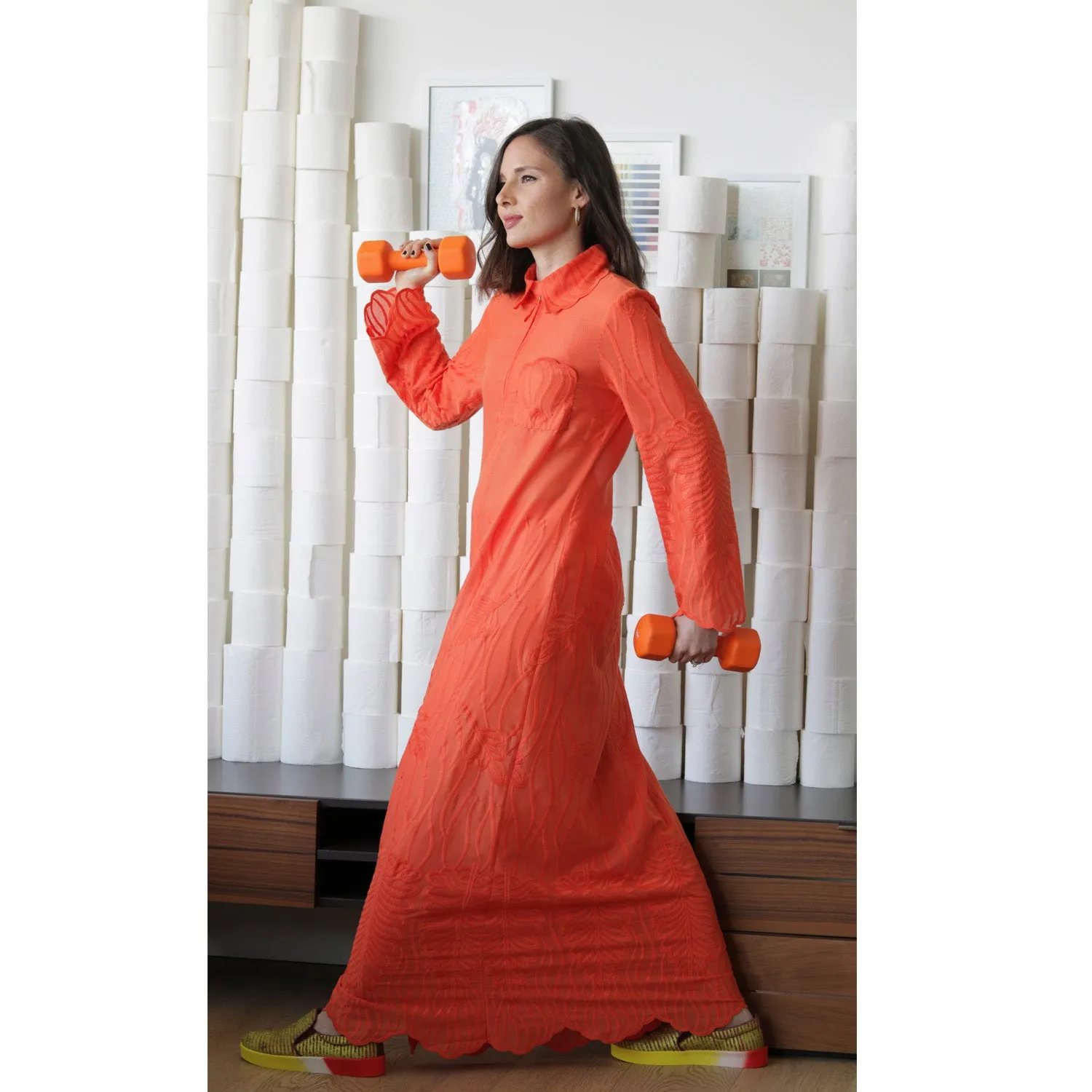 Recycled Alanis Kaftan - Orange