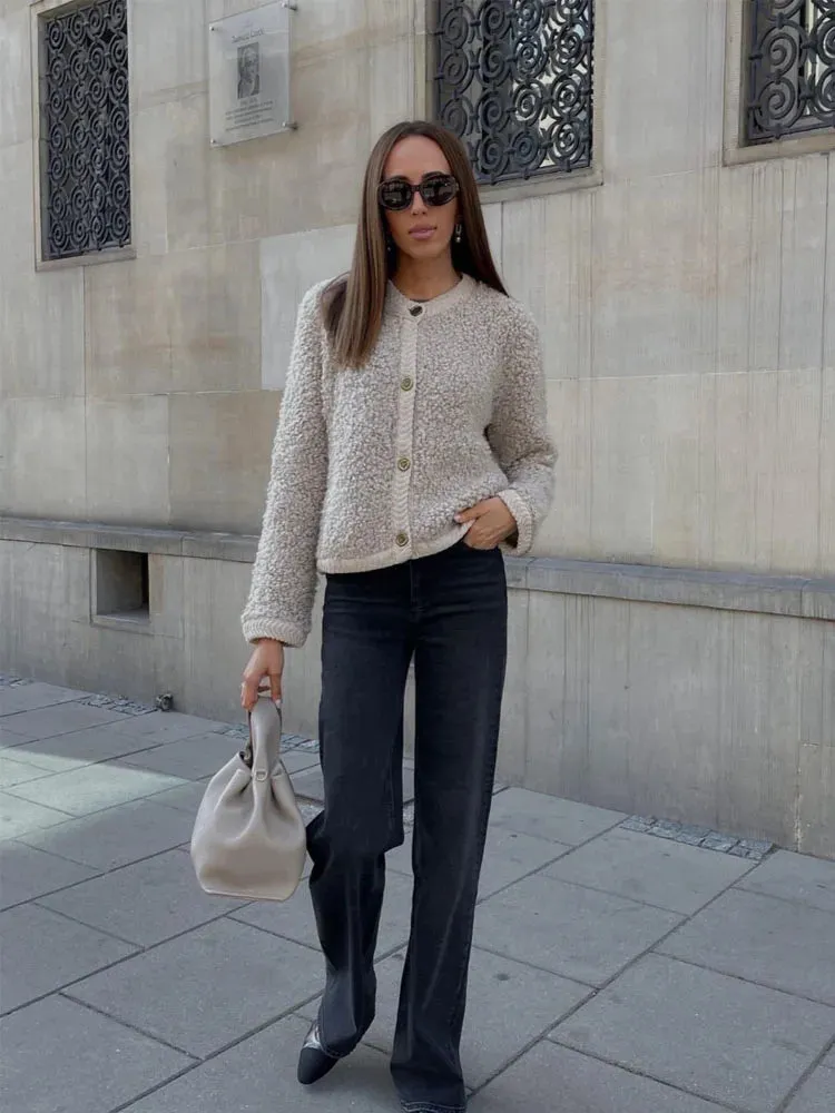 Shaira | Women's Plush Winter Cardigan - Chic, Elegant, and Cozy Layering Essential
