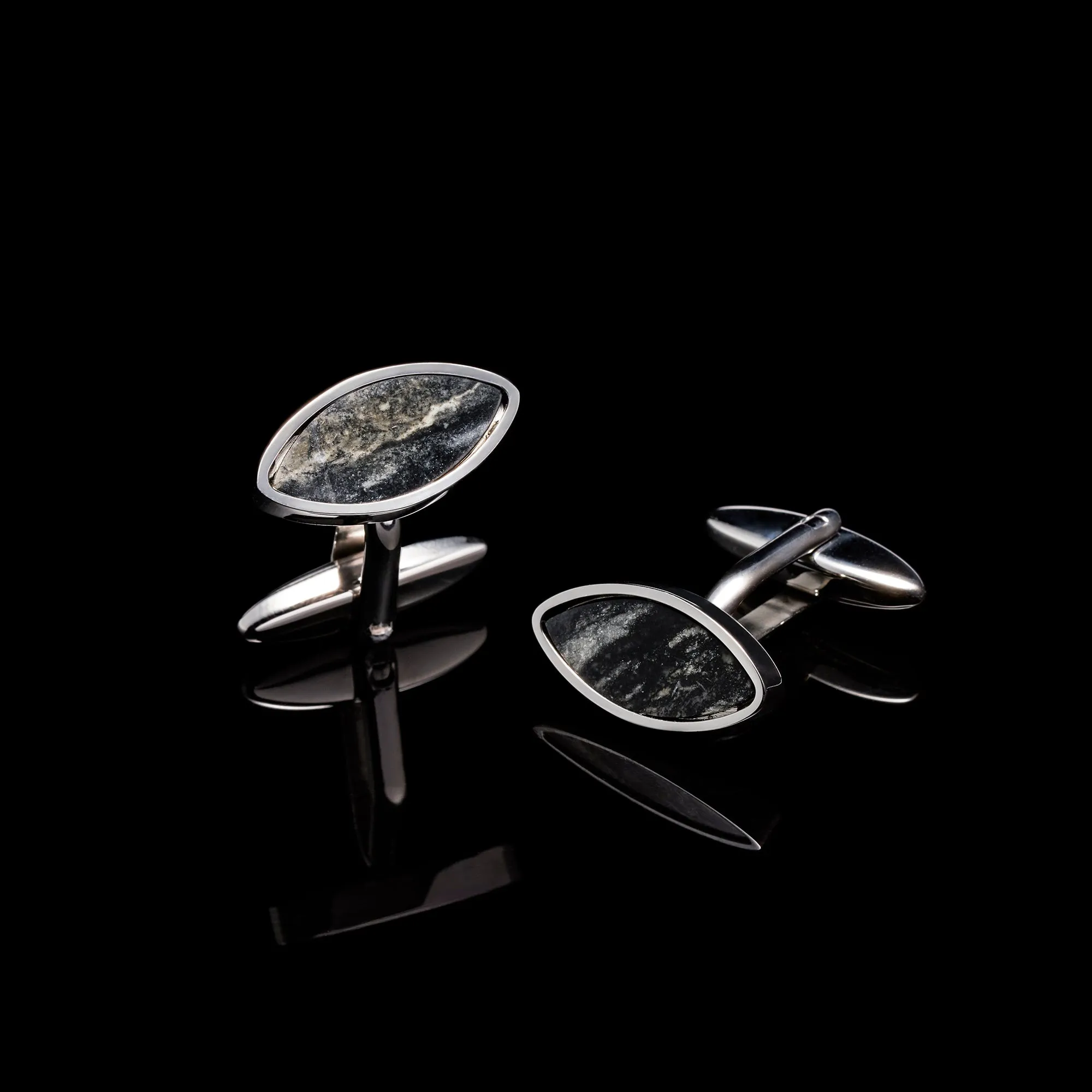 Silver Snowflake Eye Cufflinks