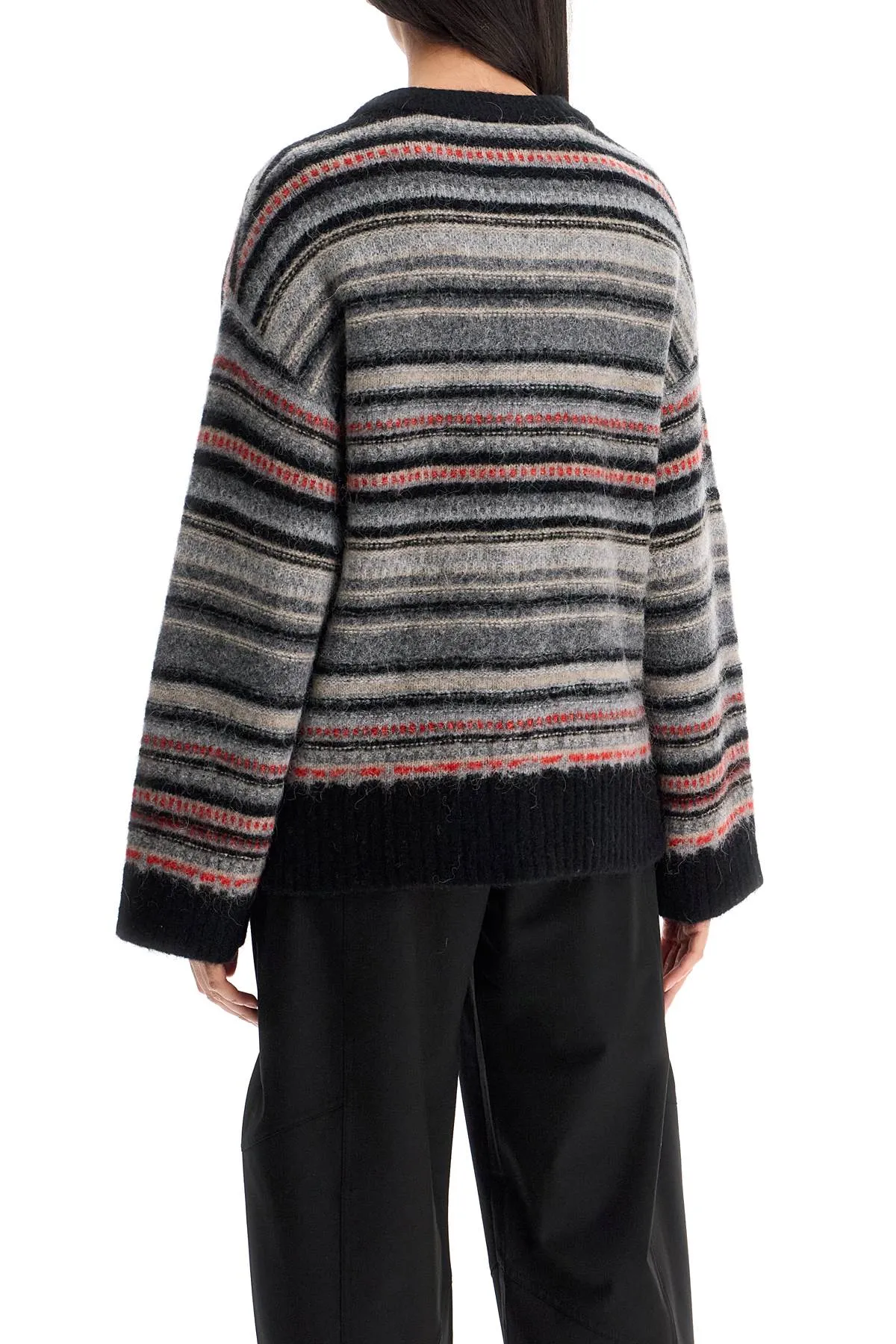 STRIPED BOXY CARDIGAN