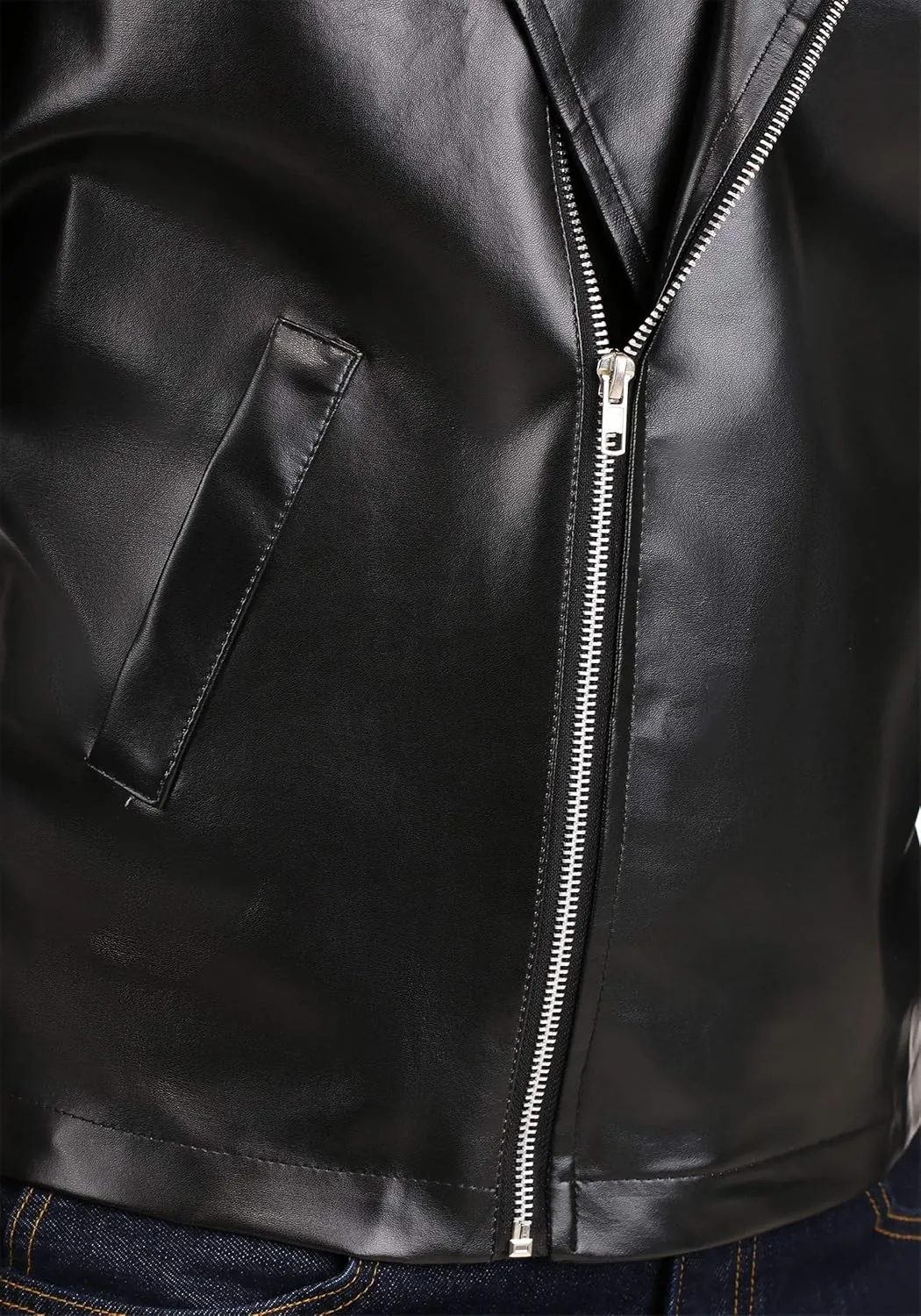 T-Birds Jacket for Men | Adult Grease Costume | 50s Sock Hop Dance Outfit | Danny Zuko Faux Leather Coat