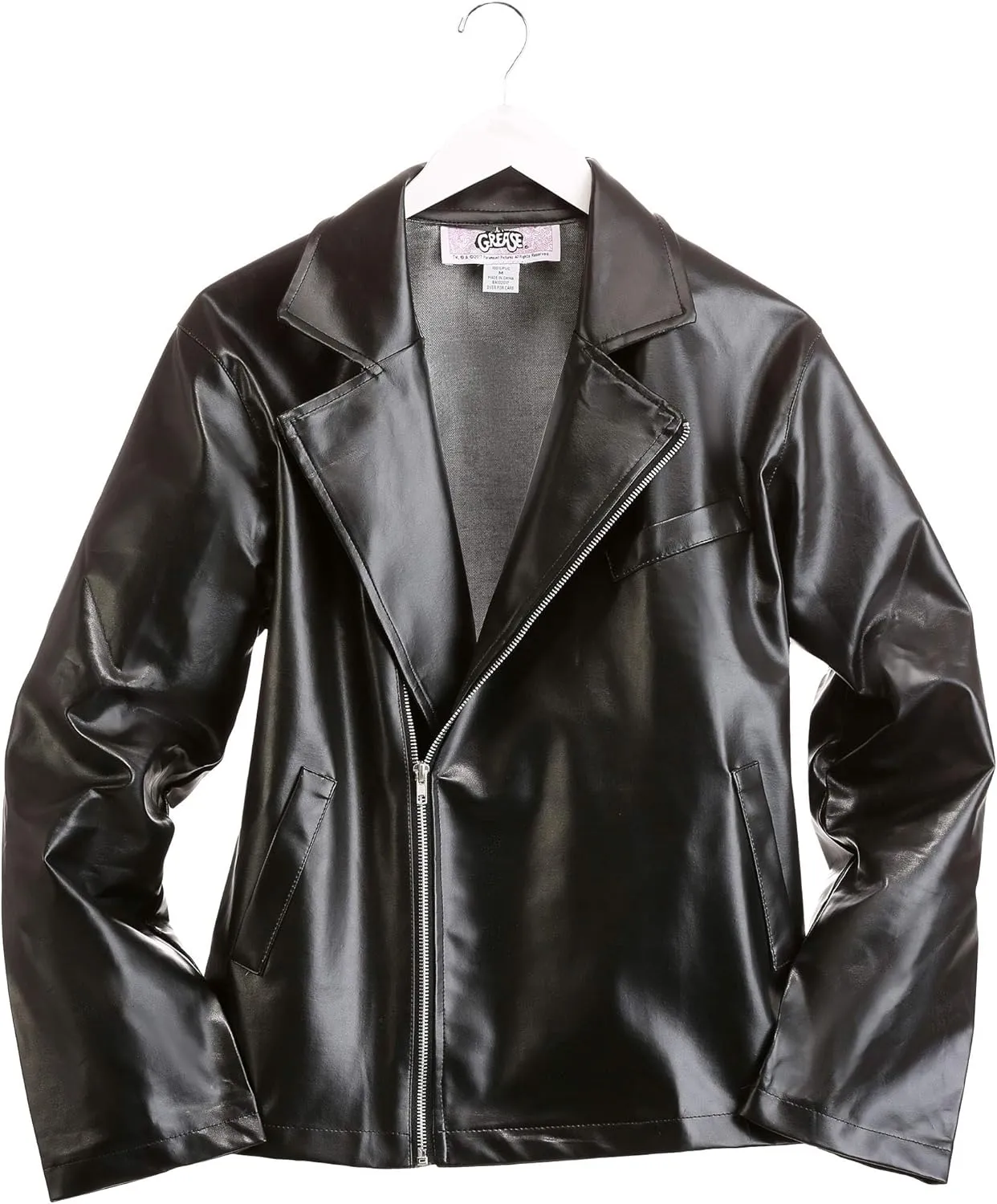 T-Birds Jacket for Men | Adult Grease Costume | 50s Sock Hop Dance Outfit | Danny Zuko Faux Leather Coat