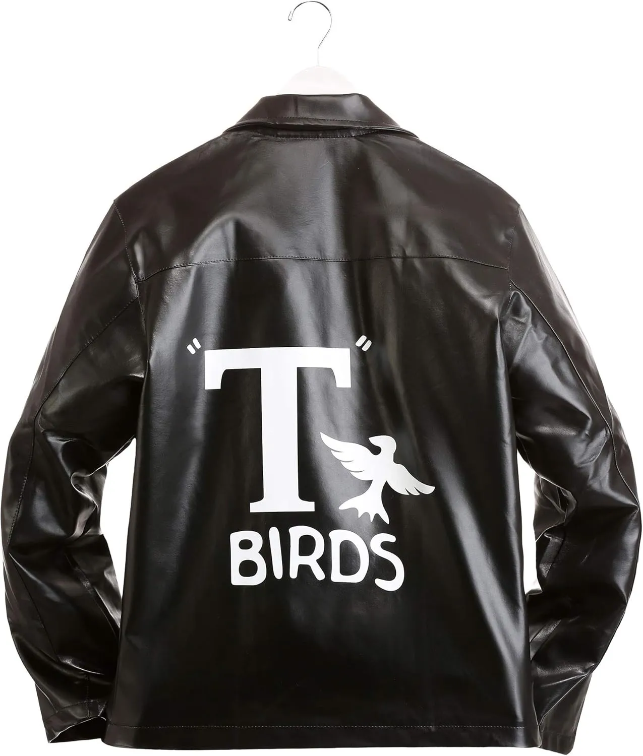 T-Birds Jacket for Men | Adult Grease Costume | 50s Sock Hop Dance Outfit | Danny Zuko Faux Leather Coat