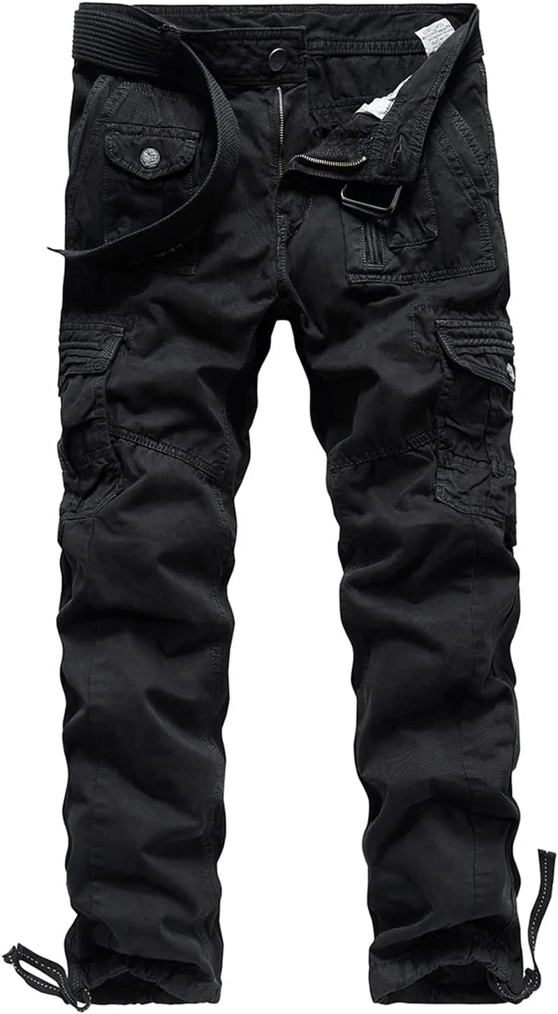 Tactical Pants for Men Stretch Lightweight Cargo Sweatpants Stretch Waistband Workout Joggers Athletic Hiking Pants