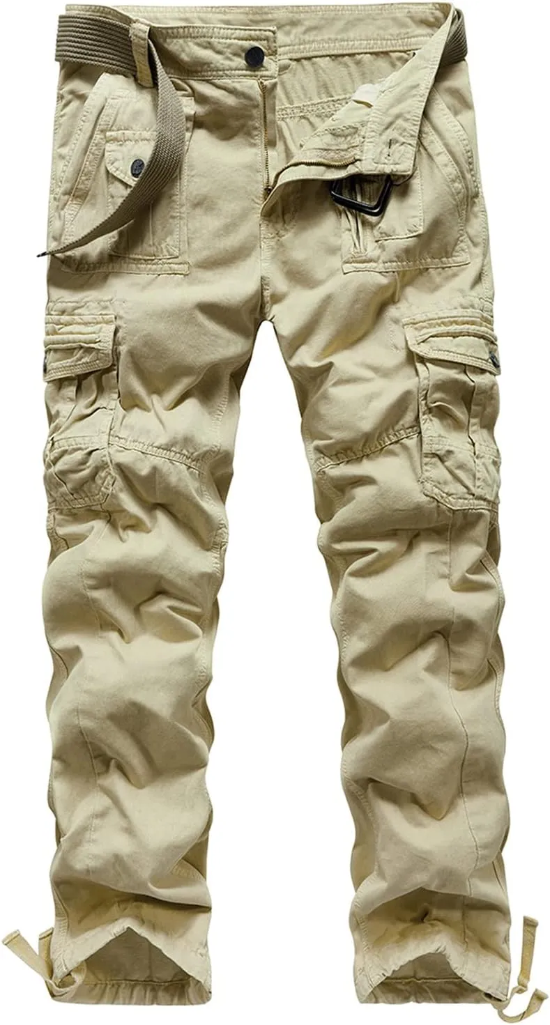Tactical Pants for Men Stretch Lightweight Cargo Sweatpants Stretch Waistband Workout Joggers Athletic Hiking Pants