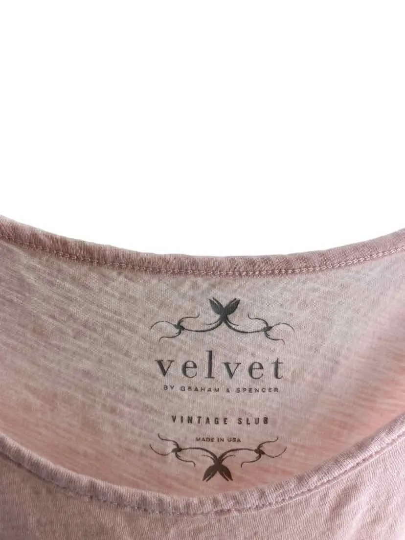 Velvet by Graham & Spencer, Women's Kirby Tiered Top, Pale Pink, Size M