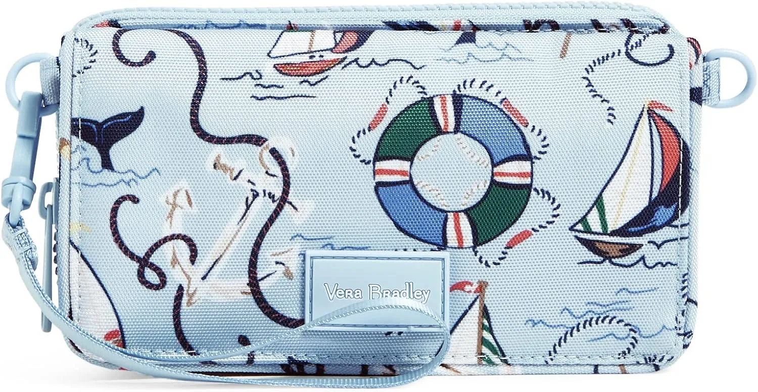 Vera Bradley Women's Recycled Lighten Up Reactive Compact Crossbody Purse with RFID Protection