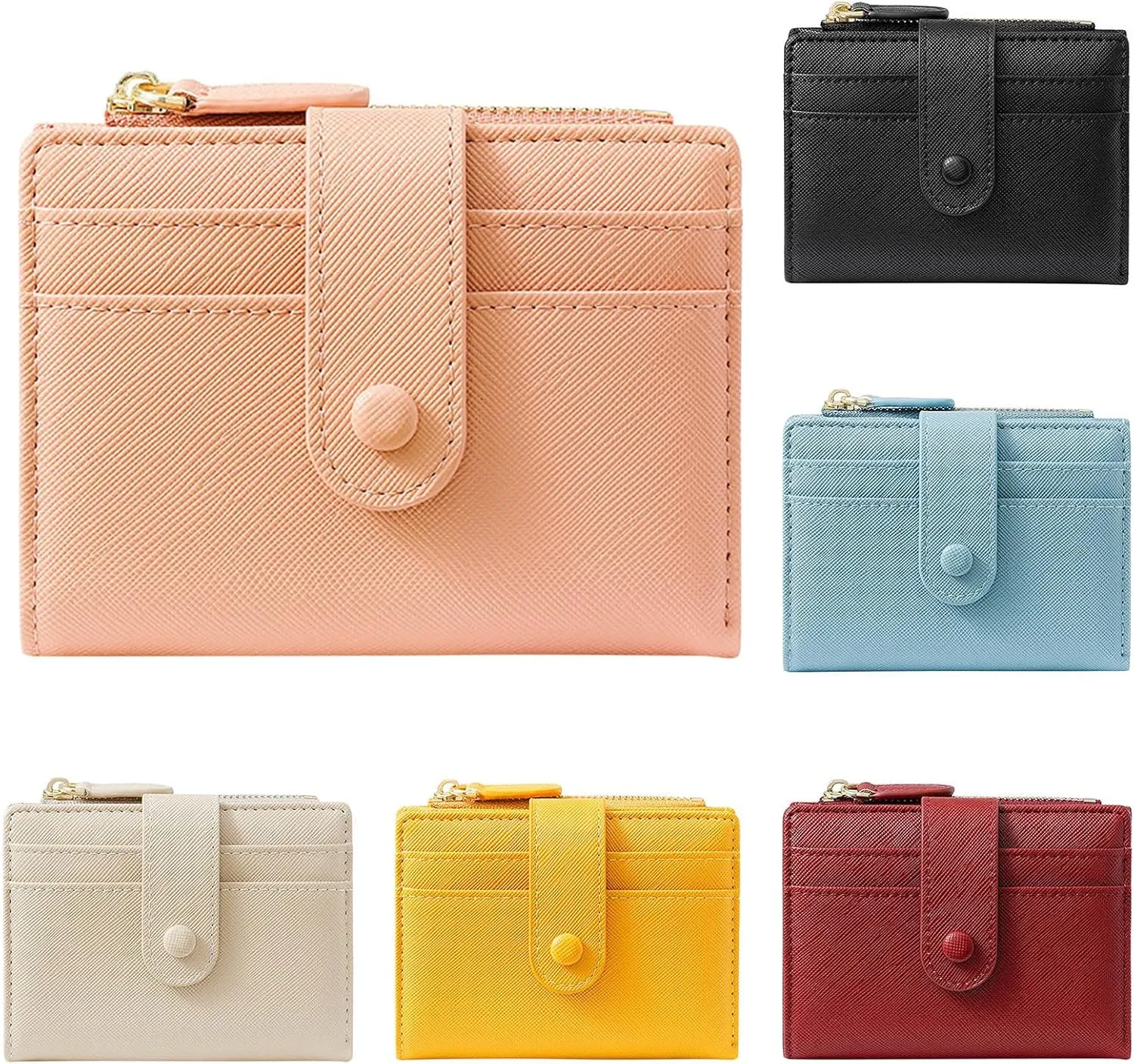 Wallets for Women Genuine Leather Credit Card Holder with RFID Blocking Large Capacity Wristlet Compact Wallet