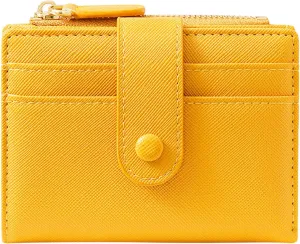 Wallets for Women Genuine Leather Credit Card Holder with RFID Blocking Large Capacity Wristlet Compact Wallet