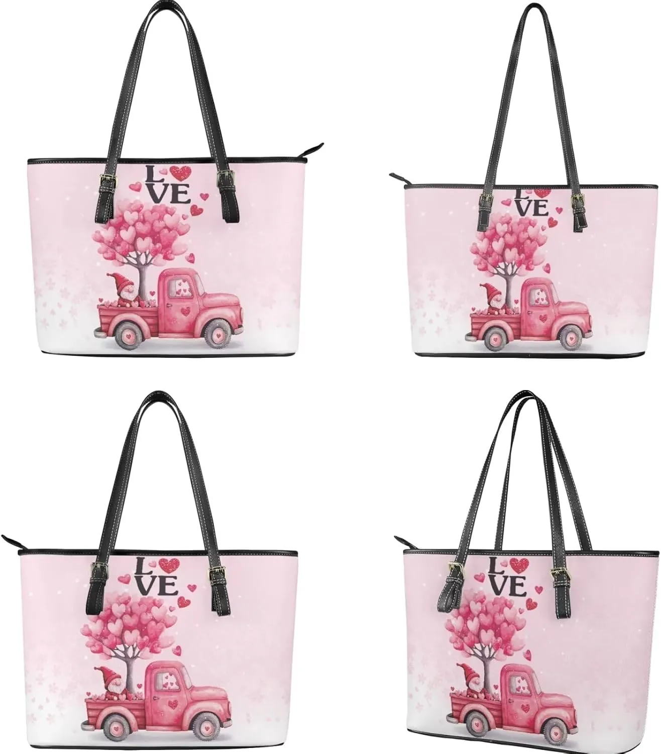 Women Tote Bags for Work Saddle Handbag Matched Zippered Wallet 2 Pcs