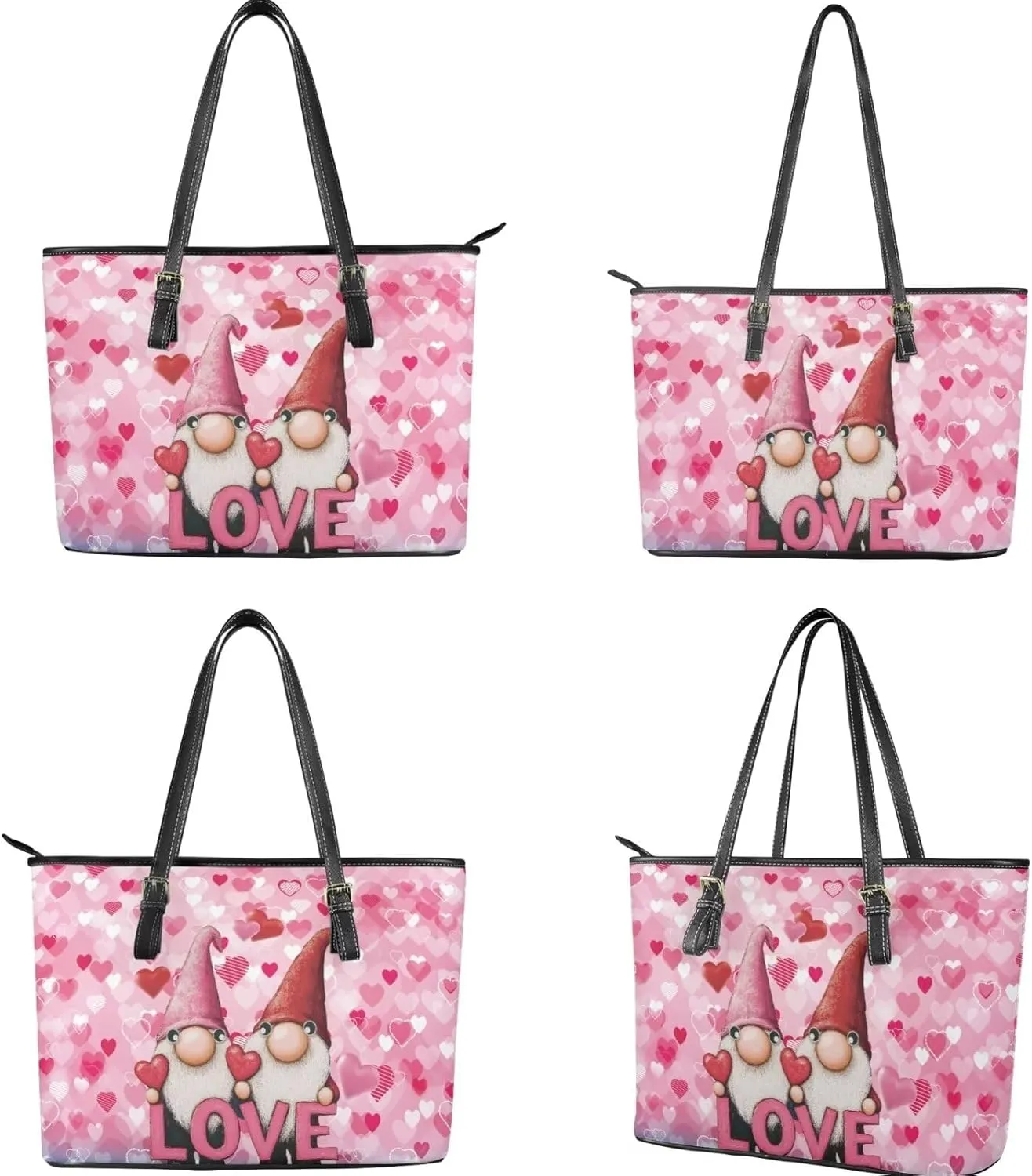 Women Tote Bags for Work Saddle Handbag Matched Zippered Wallet 2 Pcs