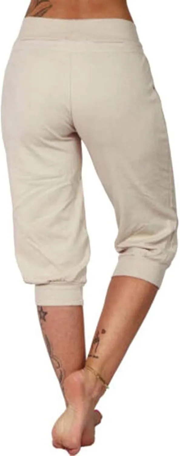 Women's Capri Sweatpants High Waisted Cropped Yoga Pants Stretch Lightweight Workout Bottom Outdoor Crop Trousers
