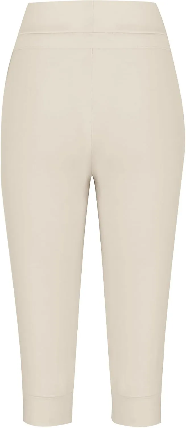 Women's Capri Sweatpants High Waisted Cropped Yoga Pants Stretch Lightweight Workout Bottom Outdoor Crop Trousers