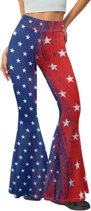 Women's High Waist Wide Leg Bell Bottom Yoga Flare Pants Trousers Tummy Control Stretch Yoga Pants
