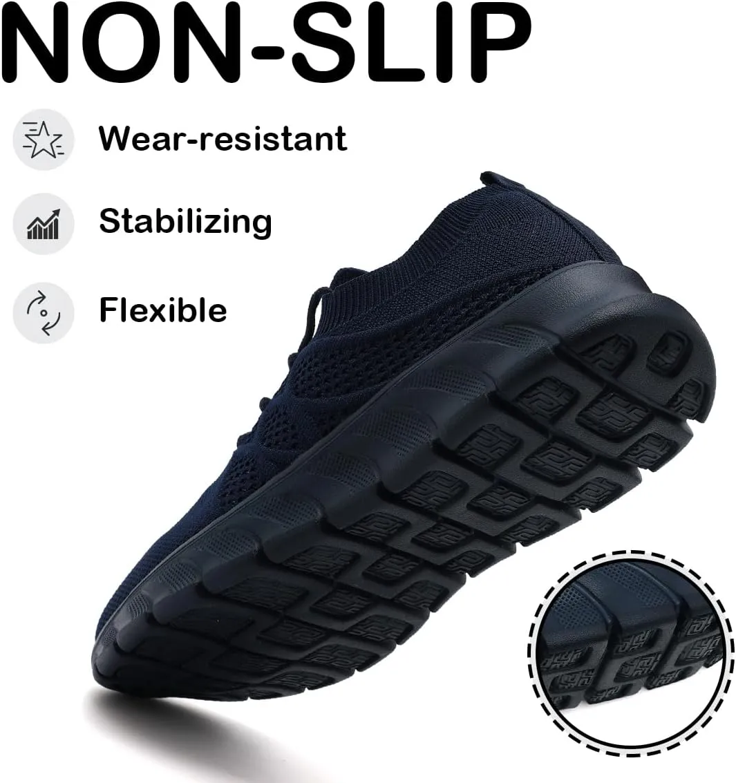 Womens Running Shoes Walking Tennis Sneakers Slip on Gym Sports Workout Jogging Mesh Breathable Lightweight Non Slip Comfortable Fashion