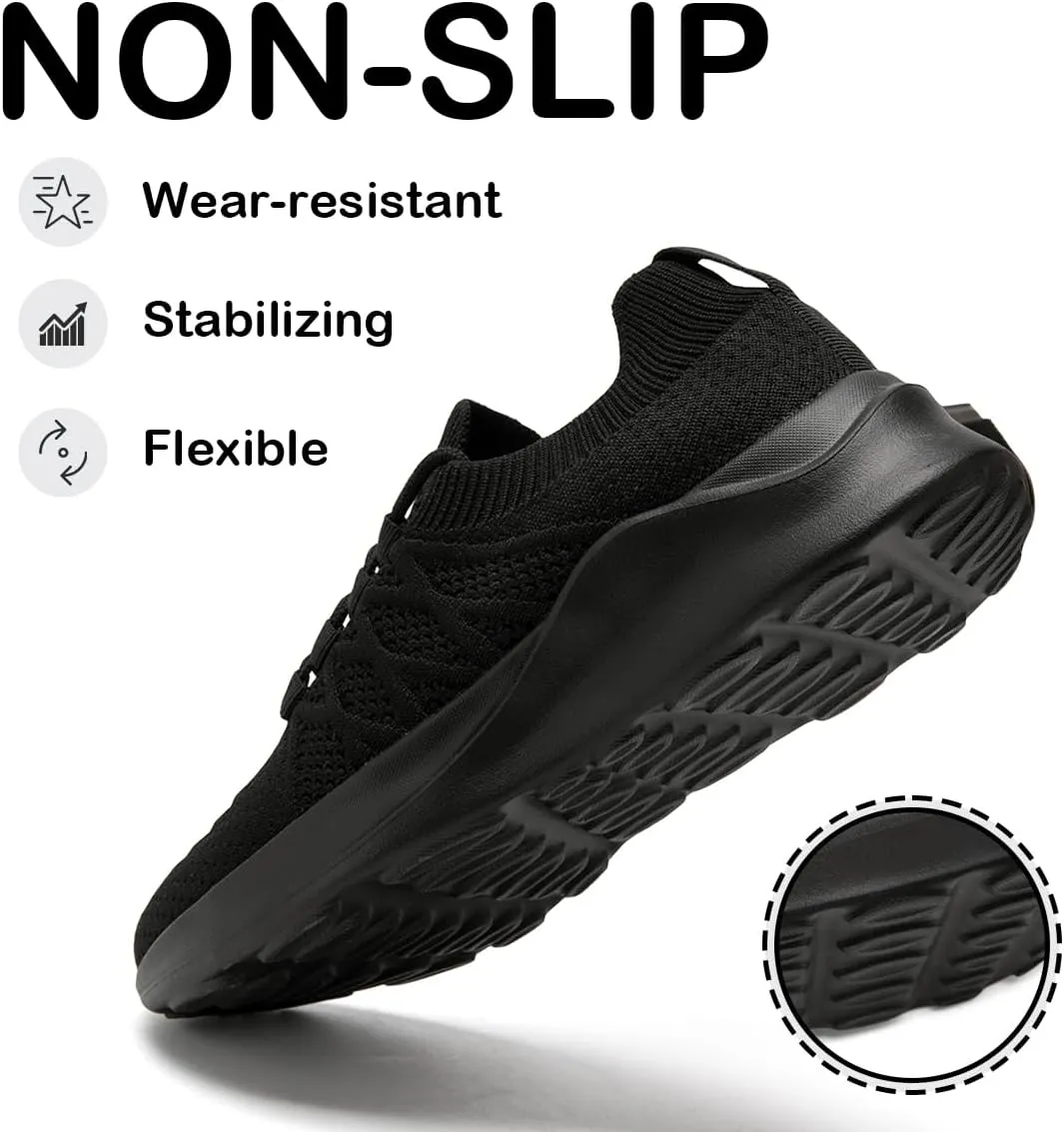 Womens Running Shoes Walking Tennis Sneakers Slip on Gym Sports Workout Jogging Mesh Breathable Lightweight Non Slip Comfortable Fashion